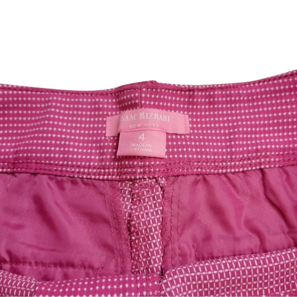 ISAAC MIZRAHI Polka Dot Patterned Shorts in Hot Pink Size 4 -- SUMMER STAPLE!!! - Picture 7 of 7